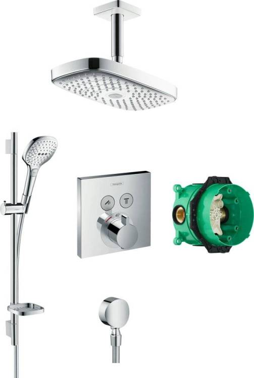 Душевой комплект Hansgrohe Raindance Select E 300 (2 jet) 27384000 + 26620000 + 27506000 + 15763000