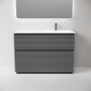 Тумба с раковиной Sancos Folk Floor напольная, 120x45x87, правая, c двумя ящиками оснащенными доводчиками, Grey soft фото 5