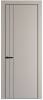 Межкомнатная дверь Profil Doors 12 PE полотно Сэнд, кромка алюминиевая с четырех сторон черная, алюминиевый молдинг 3мм 600x2000