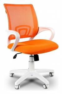 Кресло компьютерное Chairman 696 00-07014838, 7014838 Белый/Оранжевый