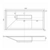 Раковина Uperwood Lotus 35480000001 белая матовая, 100x50 фото 5