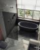 Душевая перегородка MaybahGlass MGD-274-4 79x195, стекло графит 8 мм, профиль хром глянцевый фото 3