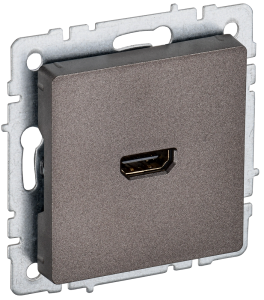 Розетка HDMI IEK Brite BR-H10-K45 темная бронза