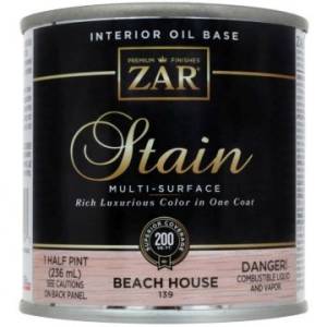 Льняное тонирующее масло ZAR Stain Interior Oil Base 139 Пляжный домик (Beach House) 0.236 л