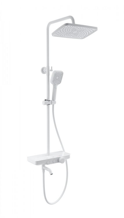 Душевая стойка Wonzon & Woghand WW-B3099-A-MW с термостатом, белый