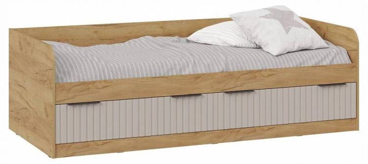 Кровать односпальная Трия Хилтон TRI_267815 Дуб Крафт золотой/Мокко матовый