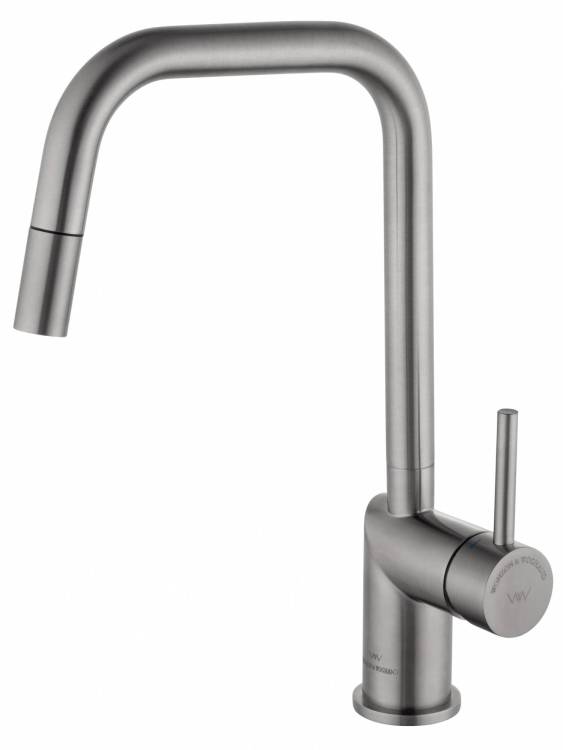 Смеситель для кухни Wonzon & Woghand WW-6018-BS брашированный никель