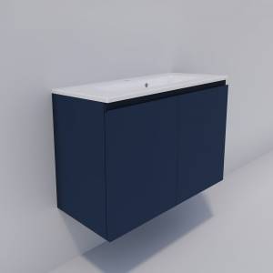 Тумба с раковиной La Fenice Vita Blu Grigio 80 синий матовый