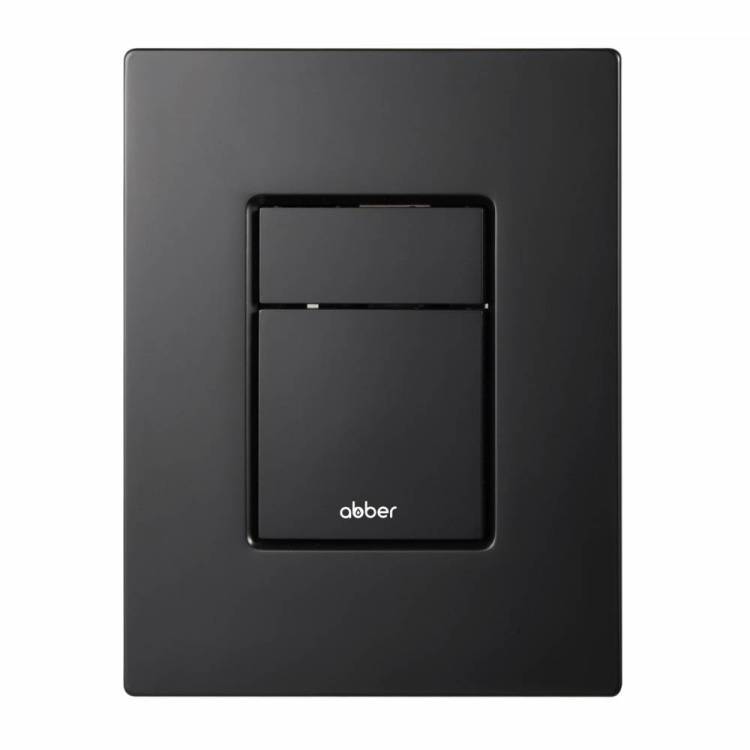 Кнопка смыва Abber AC0123MB пневматическая, черная матовая