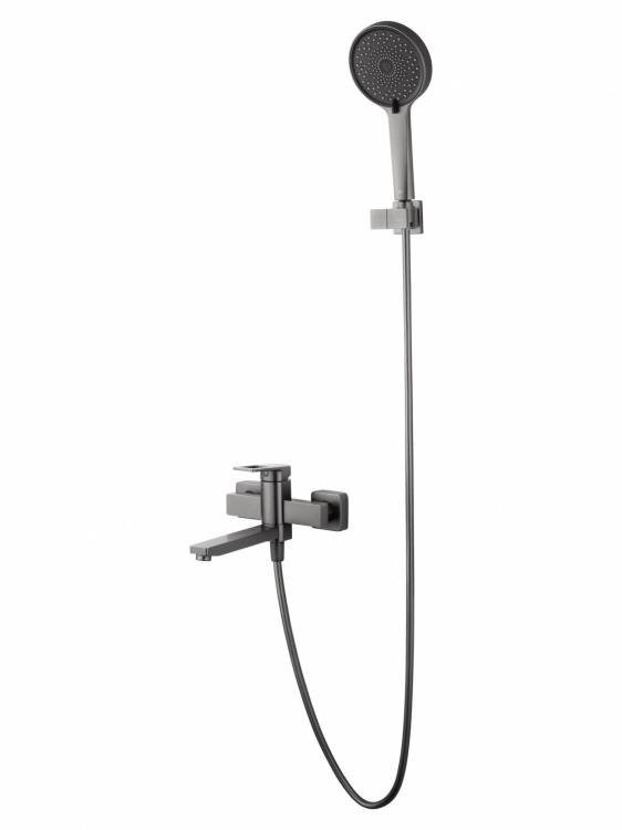 Смеситель для ванны Wonzon & Woghand WW-88639010-BGM с душем, темный графит