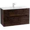 Тумба с раковиной Belbagno Etna H-60 ETNA-H60-900-2C-SO-RW-P 90x45x60 Rovere Moro подвесная с двумя выкатными ящиками, с доводчиками фото 2