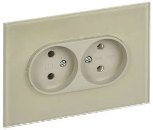 Розетка 2-местная IEK Skandy SK-R20-10-K10 бежевый