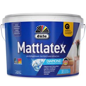 Краска для стен и потолков для влажных помещений латексная Dufa Mattlatex D100 матовая белая 0.9 л
