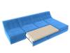 Угловой модульный диван Лига Диванов Холидей 101830 Голубой 280/180/95 фото 6