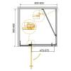 Душевой уголок Cezares Slider SLIDER-AH-1-100-80/90-C-Cr профиль хром, стекло прозрачное, 100x90 фото 6