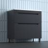 Тумба с раковиной Style Line Остин напольная, графит, раковина белая, 82x80x45 фото 2