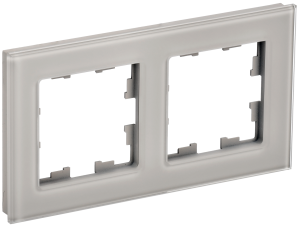 Рамка 2-постовая IEK Brite BR-M22-G-K30 дымчатый