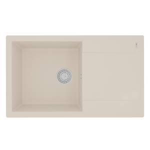 Кухонная мойка Lemark IMANDRA 840 9910036 врезная прямоугольная с крылом из кварцгранита шампань