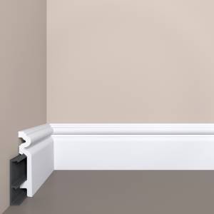 Плинтус напольный с монтажной планкой Bello Deco XPS POLYMER П 14 200x1.9x9