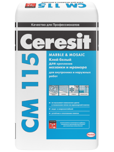 Клей Ceresit CM 115 для мозаики и мрамора Белый 5 кг