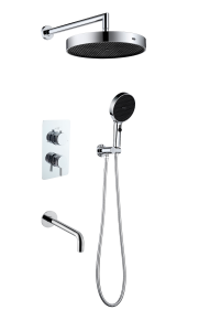 Душевой комплект Boheme Cell 427-CR Chrome с изливом и смесителем