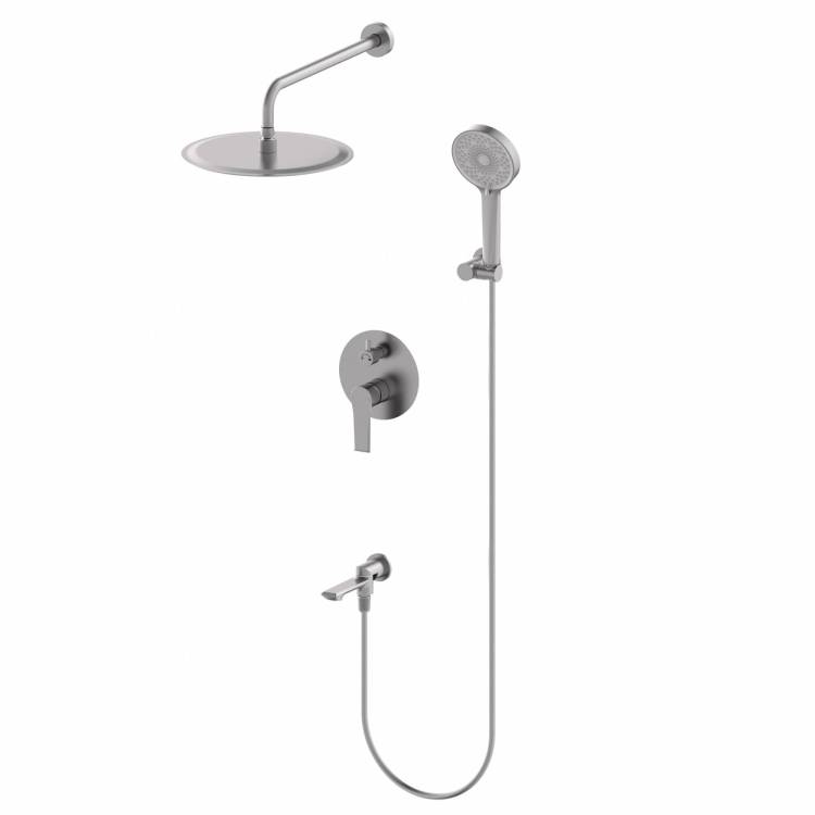 Душевой комплект Wonzon & Woghand WW-88939079-BGM встраиваемый, темный графит