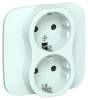 Розетка 2-местная с заземлением и шторками IEK Flite FI-R24A-16-1-K94 холодный лед