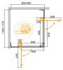 Душевой уголок Cezares Slider SLIDER-AH-2-80/90-100/110-C-BORO профиль брашированное золото, стекло прозрачное, 80x100x195 фото 6