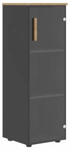 Тумба-витрина Skyland Forta 00-07090380 Прозрачное/Черный графит