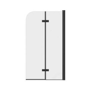 Шторка на ванну Relisan 80140-CL-BM2 профиль черный матовый, стекло прозрачное, 80x140