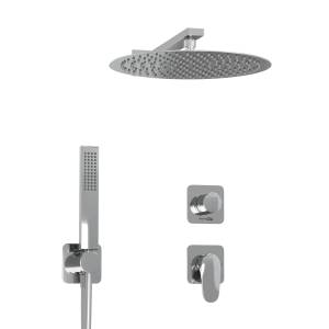 Душевой комплект Wasserkraft Weida A3151.268.090.116.271.087.103 с верхней душевой насадкой, хром, встраиваемый, с лейкой