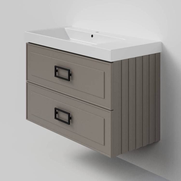 Тумба под раковину La Fenice Cubo Twin Cappuccino 100 бежевый матовый