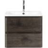Тумба с раковиной Belbagno Albano ALBANO-700-2C-SO-RNG 70x45x50 Rovere Nature Grigio подвесная с двумя выкатными ящиками