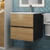 Тумба под раковину Uperwood Barsa 2937205252 подвесная, черная, дуб сонома, 50 см фото 3