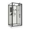 Душевая кабина Niagara Standart ST80/15Q/BL/BK корпус черный матовый, стекло прозрачное, 80х80х200 фото 2