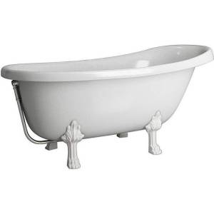 Ванна из искусственного камня Фэма Салерно 170x80 с белыми ножками