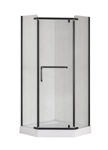 Душевой уголок Taliente TA-08083-1CB профиль матовый черный, стекло прозрачное, 80x80x195