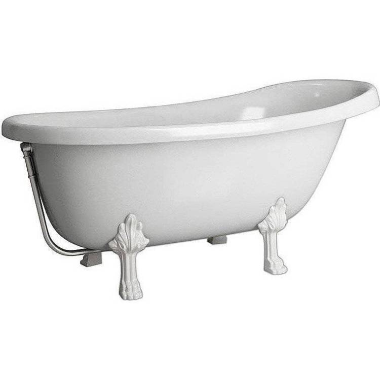 Ванна из искусственного камня Фэма Салерно 170x80 с белыми ножками