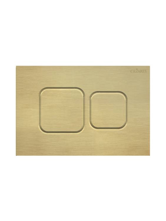 Кнопка смыва Cezares Pneumatic PN2-BTN-BORO брашированное золото