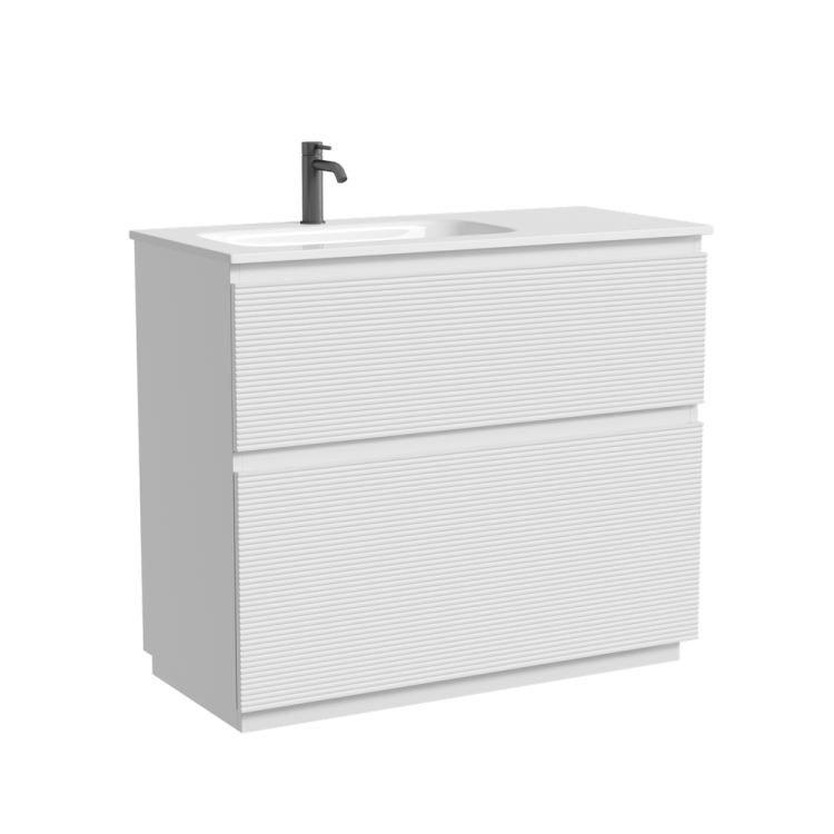 Тумба под раковину Sancos Folk Floor FL100FLW напольная, 99.5x44.5x85, левая, Bianco