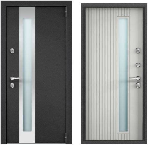 Входная стальная дверь Torex SNEGIR PRO-C MP 3917850 Темно-серый букле графит/ПВХ Ферро 2000x880