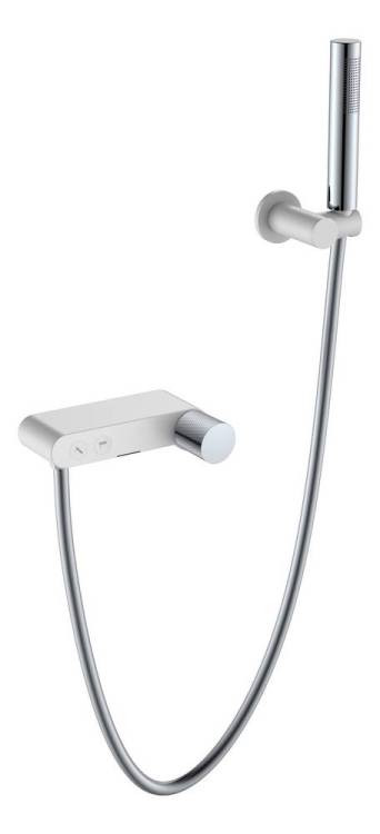 Смеситель для ванны Boheme Stick 123-WCR.2 White Touch Chrome