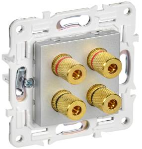 Акустическая розетка IEK Skandy SK-S40-K23 серебряный