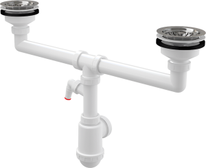 Сифон для мойки AlcaPlast A453P двойной