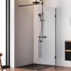 Душевая перегородка Am.Pm X-Joy W94WI-110-F1-BTE 110x195, стекло прозрачное 6 мм, профиль черный фото 2