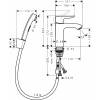 Смеситель для раковины Hansgrohe Metris 31285000 хром фото 2