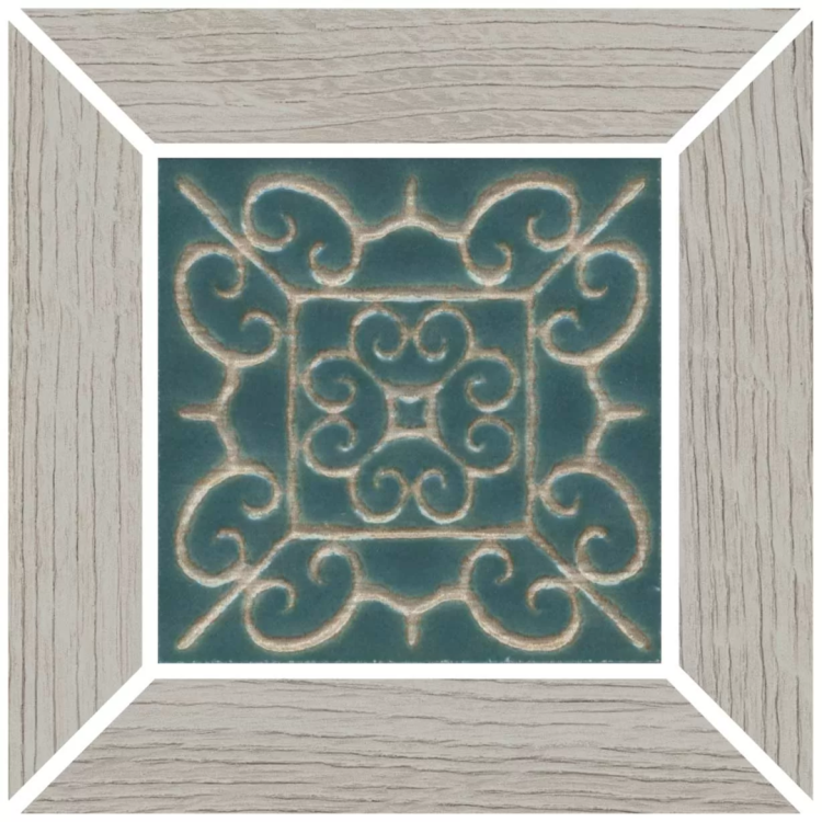 Вставка Kerama Marazzi Тровазо ID151 наборный серый светлый матовый 13x13x0.9