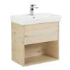 Тумба под раковину Belbagno Neon NEON-600-1C-SO-PB 57.2x34.6x55 Pino Bianco подвесная с одним выкатным ящиком, с доводчиками фото 2