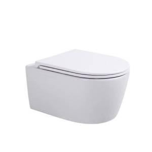 Унитаз подвесной Sintesi Dante SIN-TS-DNT-191 безободковый, с крышкой-сиденьем микролифт