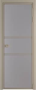 Межкомнатная дверь Profil Doors 2 AX цвет профиля Никель матовый, стекло безопасное 6 мм монохром серый 700x2000